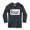 4th Birthday Shirt boy Gifts for 4 Year Old Boys Shirts Toddler Tshirt Fourth (Charcoal Black - Long Sleeve, 5 Years) view 1