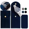 Besforu 4PCS Watch Travel Case for Men and Women Portable Velvet Watch Pouch Watch Storage Bag and Organizer (4-BLUE) view 1