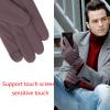FUFU Gloves Winter Men's Gloves, Bicycle Gloves, Running Gloves, Touch Screen Non-Slip, Windproof and Warm Sports Gloves, Used for Driving (Color : Brown) view 2