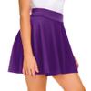 EXCHIC Women's Stretchy Waist Pleated Mini Skater Skirt Casual Flared Outfit Skirts for Women (Deep Purple, XX-Large) view 2