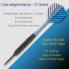 Steel Tip Darts Set for Dartboard, Professional Darts with Metal Tip 22 Grams Blue Aluminium Nylon Shafts 9 Flights 50 Rubber O-Rings 12 Spring Rings 1 Dart Sharpener Tool view 3