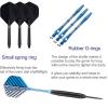 Steel Tip Darts Set for Dartboard, Professional Darts with Metal Tip 22 Grams Blue Aluminium Nylon Shafts 9 Flights 50 Rubber O-Rings 12 Spring Rings 1 Dart Sharpener Tool view 4