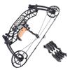 AMEYXGS Archery Compound Bow Catapult Steel Ball Dual-use Bowfishing Hunting Bow Outdoor Shooting 35-65lbs Adjustable Adult Bow Right Hand (Black) view 1
