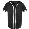 Phoneutrix Blank Plain Hip Hop Hipster Baseball Jersey Button Down Shirts Sports Uniforms Men Women Jersey (Black, X-Large) view 3