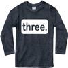 3rd Birthday Shirt boy Third Outfit 3 Year Old Toddler Gift Baby Tshirt Party Shirts (Charcoal Black - Long Sleeve, 4 Years)