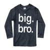 Big bro Shirt boy Big Brother Announcement Shirt for Baby Boys Toddler Promoted to (Charcoal Black - Long Sleeve, 3 Years) view 1