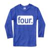4th Birthday Shirt boy Gifts for 4 Year Old Boys Shirts Toddler Tshirt Fourth (Charcoal Blue - Long Sleeve, 5 Years) view 1