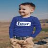 4th Birthday Shirt boy Gifts for 4 Year Old Boys Shirts Toddler Tshirt Fourth (Charcoal Blue - Long Sleeve, 5 Years) view 3
