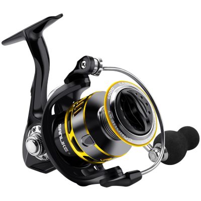 SAN LIKE Spinning Reel Fishing Reel - Smooth Performance Carbon Fiber 40.5 Lbs Max Drag Saltwater & Freshwater 7+1 Stainless BB Ball Bearing 5.2:1 Gear Ratio for Saltwater or Freshwater Size 3000-6000