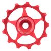 Derailleur Pulley Set, 11T Wheel, Red Aluminium Rear Derailleur, CNC Sealed Wheels for 4, 5, 6mm Spindle Shaft Rollers(11T-Red)