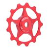 Derailleur Pulley Set, 11T Wheel, Red Aluminium Rear Derailleur, CNC Sealed Wheels for 4, 5, 6mm Spindle Shaft Rollers(11T-Red) view 2