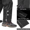 33,000ft Men's Rain Pants, Waterproof Rain Over Pants, Windproof Outdoor Pants for Hiking, Fishing Black view 4