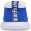 Santiro Kids Fuzzy High Top Shoes Knit Boys Slip On Sneakers Lightweight Sock Sneakers Fashion Running Shoes Blue White 4.5 M US view 3