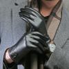 FUFU Gloves Men's Touch Screen Texting PU Gloves Winter Warm Black Gloves Warm Lining Outdoor Driving (Size : M) view 2
