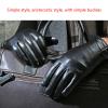 FUFU Gloves Men's Touch Screen Texting PU Gloves Winter Warm Black Gloves Warm Lining Outdoor Driving (Size : M) view 3