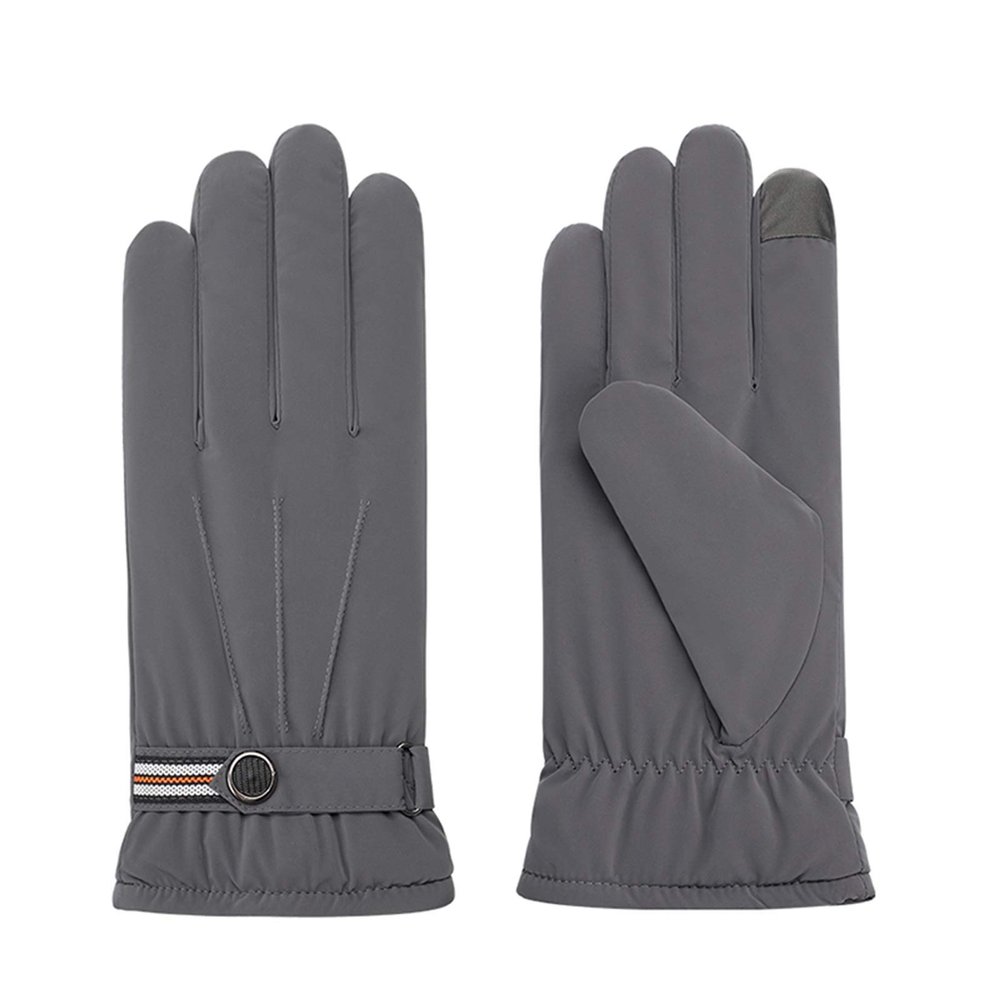 FUFU Gloves Running Gloves, Touch Screen Soft Knitted Winter Gloves with Soft Lining and Non-Slip Handle (Color : Gray)