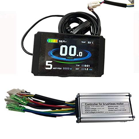KT-LCD8HP Color Display,36V/48V KT 15A Brushless DC Motor Controller Ebike Controller, 250W Ebike Kit