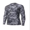 ADOREISM Men's Long Sleeve Rash Guard Surf Swim Shirt Splice UPF 50+ Compression for MMA BJJ Jiu Jitsu Fishing Hiking (Pixel Dark,2XL) view 1