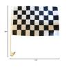 12 Pack Black & White Checkered Racing 12x18 12"x18" Polyester Car Vehicle Flag view 2
