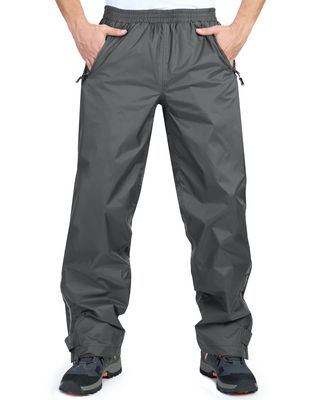 33,000ft Men's Grey Rain Pants, Waterproof & Windproof, Straight Fit, 40W x 34L