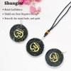 Amazing Gemstone Shungite Round Orgonite Pendant Necklace for Protection - Powerful Orgone Pendant for Men, Women (OM) view 4