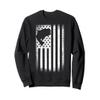 Bass Fishing USA American Flag Largemouth Bass Fishing Sweatshirt view 1