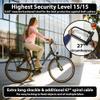 KOHLBURG U-Lock with Highest Security Level 15/15, German Certified - Large 13.5" x 6.7" Heavy Duty Anti Theft Bike u Lock with 67 Steel Cable, 3 Keys, Bracket - ulock for ebike Bicycle & Scooter view 2
