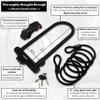 KOHLBURG U-Lock with Highest Security Level 15/15, German Certified - Large 13.5" x 6.7" Heavy Duty Anti Theft Bike u Lock with 67 Steel Cable, 3 Keys, Bracket - ulock for ebike Bicycle & Scooter view 4