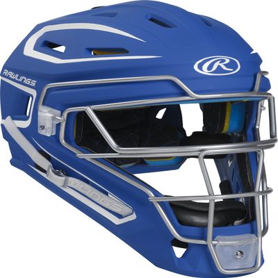 Rawlings | MACH Catcher's Helmet | Baseball | Senior (7 1/8" - 7 3/4") | Royal/White