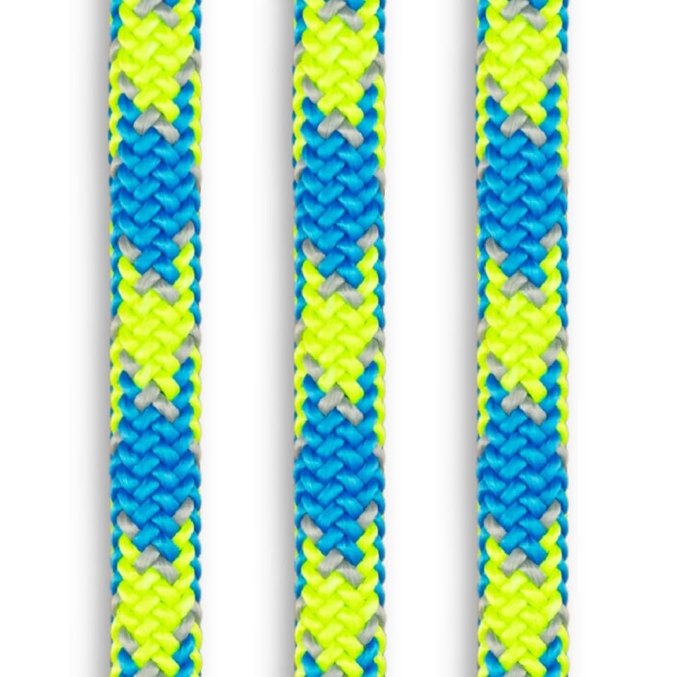 Arborist Tree Climbing Rope | 24 Strand 11.8 mm | AllGear SRT DRT MRT Line | Blue Craze II, 100 feet