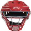 Rawlings | MACH Catcher's Helmet | Baseball | Senior (7 1/8" - 7 3/4") | Scarlet/White view 2