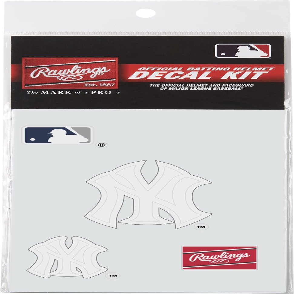 Rawlings | MLB Authentic Baseball Helmet Decal Kit | New York Yankees