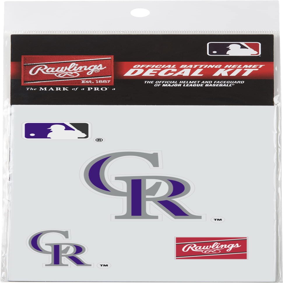Rawlings | MLB Authentic Baseball Helmet Decal Kit | Colorado Rockies