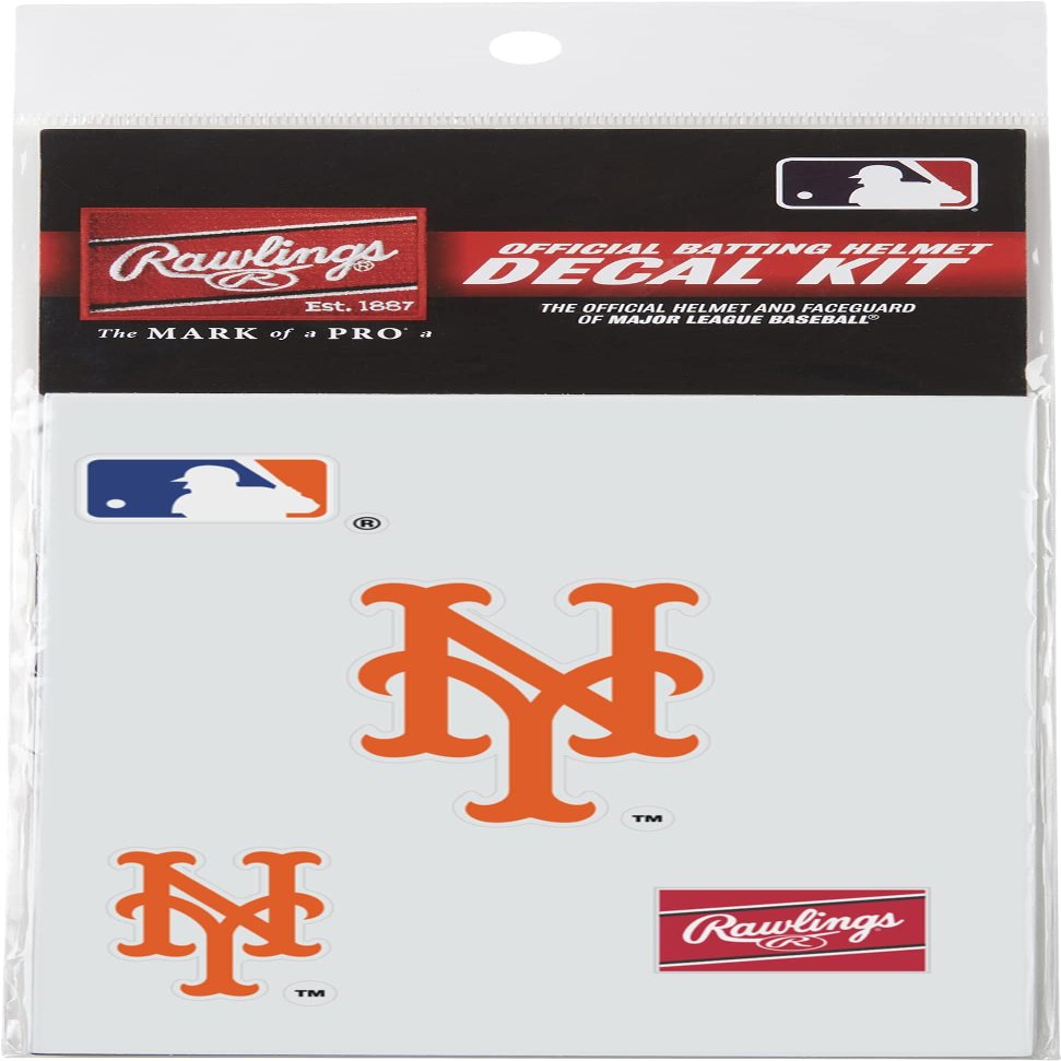 Rawlings | MLB Authentic Baseball Helmet Decal Kit | New York Mets