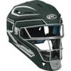 Rawlings | MACH Catcher's Helmet | Baseball | Senior (7 1/8" - 7 3/4") | Dark Green/White view 1