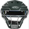 Rawlings | MACH Catcher's Helmet | Baseball | Senior (7 1/8" - 7 3/4") | Dark Green/White view 2