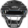 Rawlings | MACH Catcher's Helmet | Baseball | Senior (7 1/8" - 7 3/4") | Black/White view 2