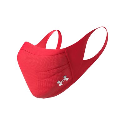 Under Armour Unisex Sports Mask, Red (600)/Silver Chrome, X-Large/XX-Large