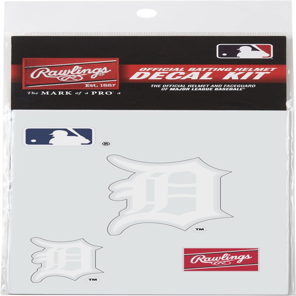 Rawlings | MLB Authentic Baseball Helmet Decal Kit | Detroit Tigers