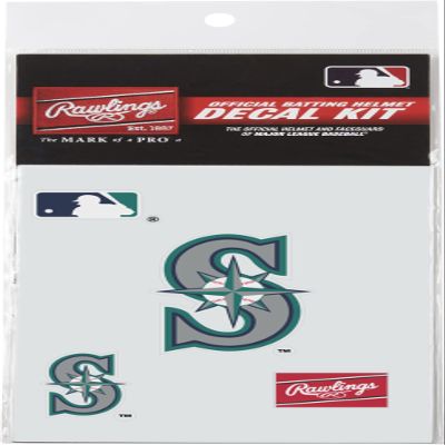 Rawlings | MLB Authentic Baseball Helmet Decal Kit | Seattle Mariners