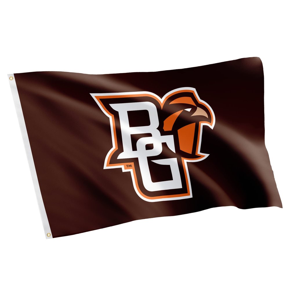 Desert Cactus Bowling Green State University BGSU Flag - 3 x 5 Feet Green Falcons Banner, Indoor/Outdoor Durable Fabric, 100% Polyester Design (Style 8)