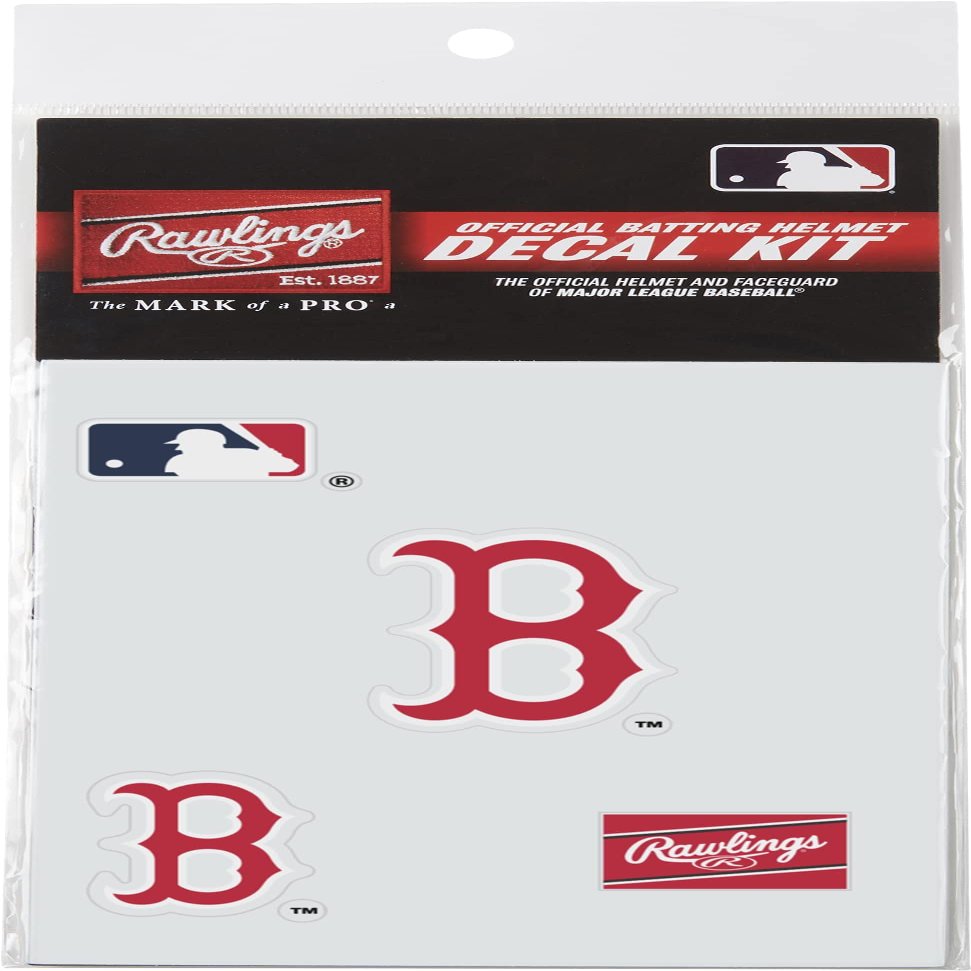 Rawlings | MLB Authentic Baseball Helmet Decal Kit | Boston Red Sox