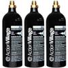 Action Village 20oz CO2 Paintball Tank - Black Aluminum (3 20oz CO2 Tanks) view 1
