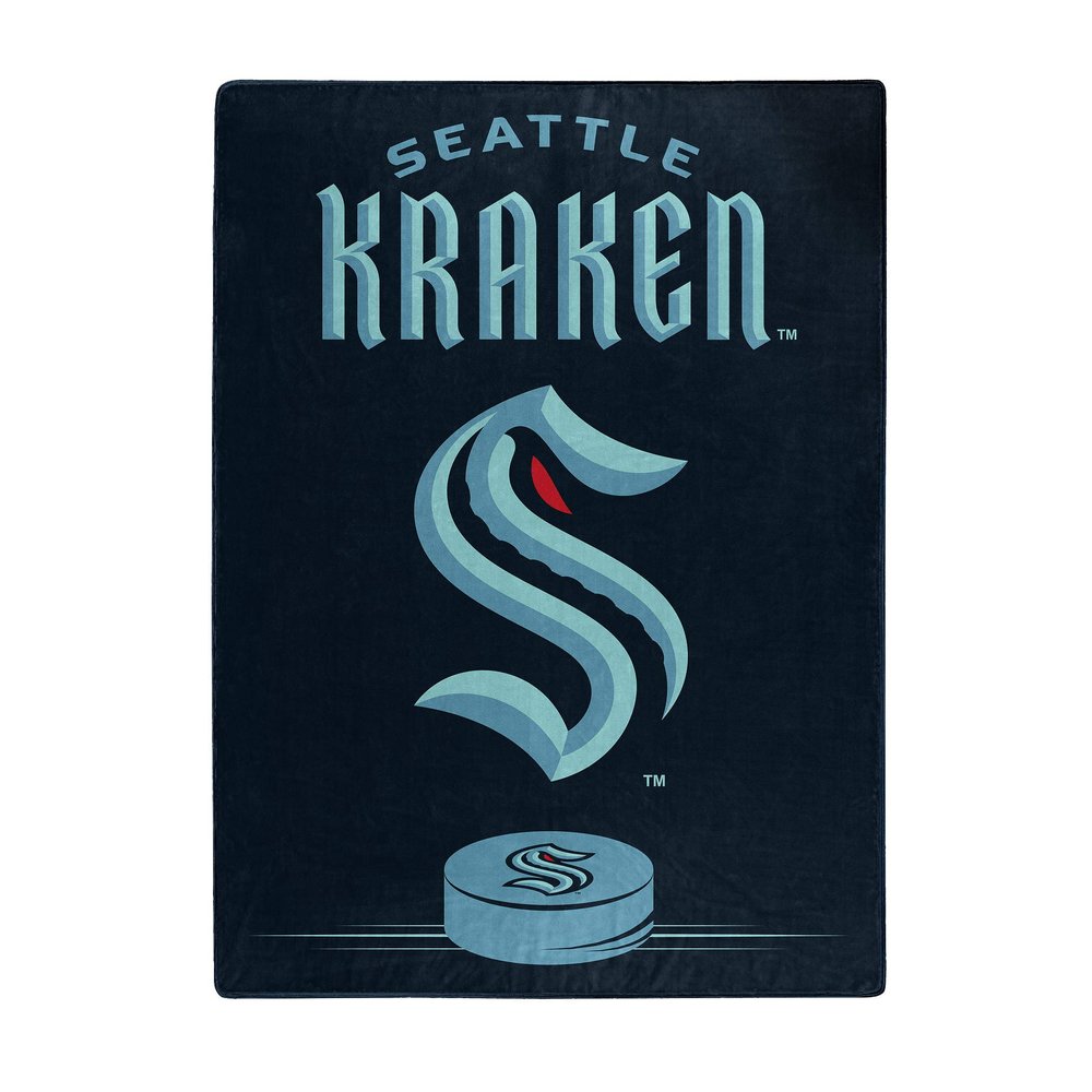 Northwest NHL Seattle Kraken Unisex-Adult Raschel Throw Blanket, 60" x 80", Inspired