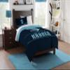 Northwest NHL Seattle Kraken Unisex-Adult Comforter and Sham Set, Twin, Draft view 1