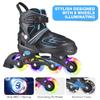 KAQINU Adjustable Inline Skates, Outdoor Inline Skates Roller with Full Illuminating Wheels for Women, Kids, Girls and Boys (Blue, S) view 4