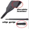 Riding Crop 18" for Horses, Equestrian Riding Crop for Horses, Double Slapper Horse Crop, Black English Riding Crop, Genuine Leather Horse Crop (Black) view 2