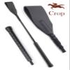 Riding Crop 18" for Horses, Equestrian Riding Crop for Horses, Double Slapper Horse Crop, Black English Riding Crop, Genuine Leather Horse Crop (Black) view 3