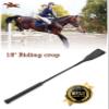 Riding Crop 18" for Horses, Equestrian Riding Crop for Horses, Double Slapper Horse Crop, Black English Riding Crop, Genuine Leather Horse Crop (Black) view 4