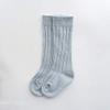 BULINGNA Toddler Infant Baby Girl Boys Solid Anti-Slip Knitted Long Stockings Kids Cotton Knee Stockings (Light Blue, 6-12 Months) view 2